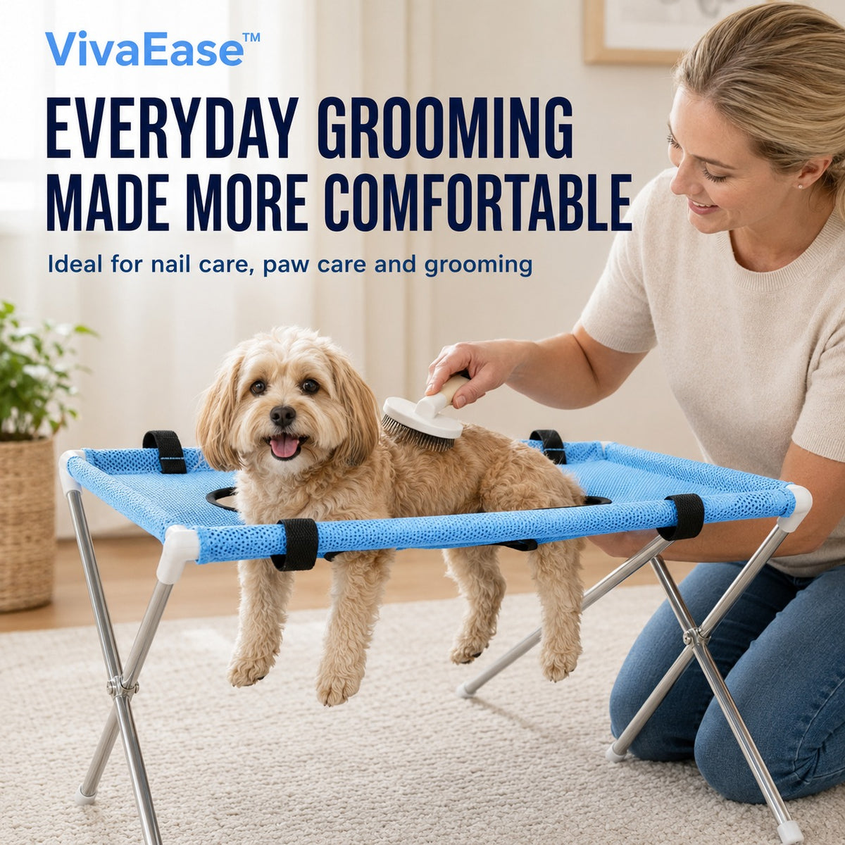 VivaEase™ Foldable Pet Grooming Stand