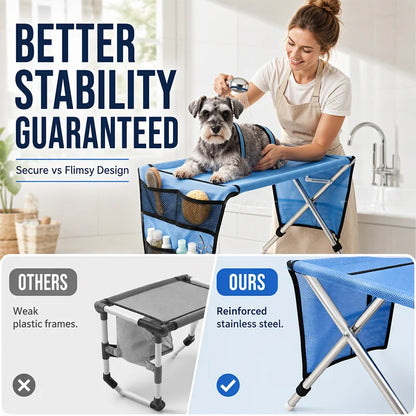 VivaEase™ Foldable Pet Grooming Stand